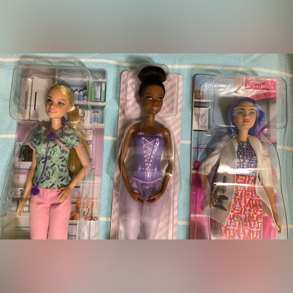 NIB Barbie Nurse, Ballerina, Scientist - Three (3) You Can Be Anything Dolls. - Picture 2 of 8